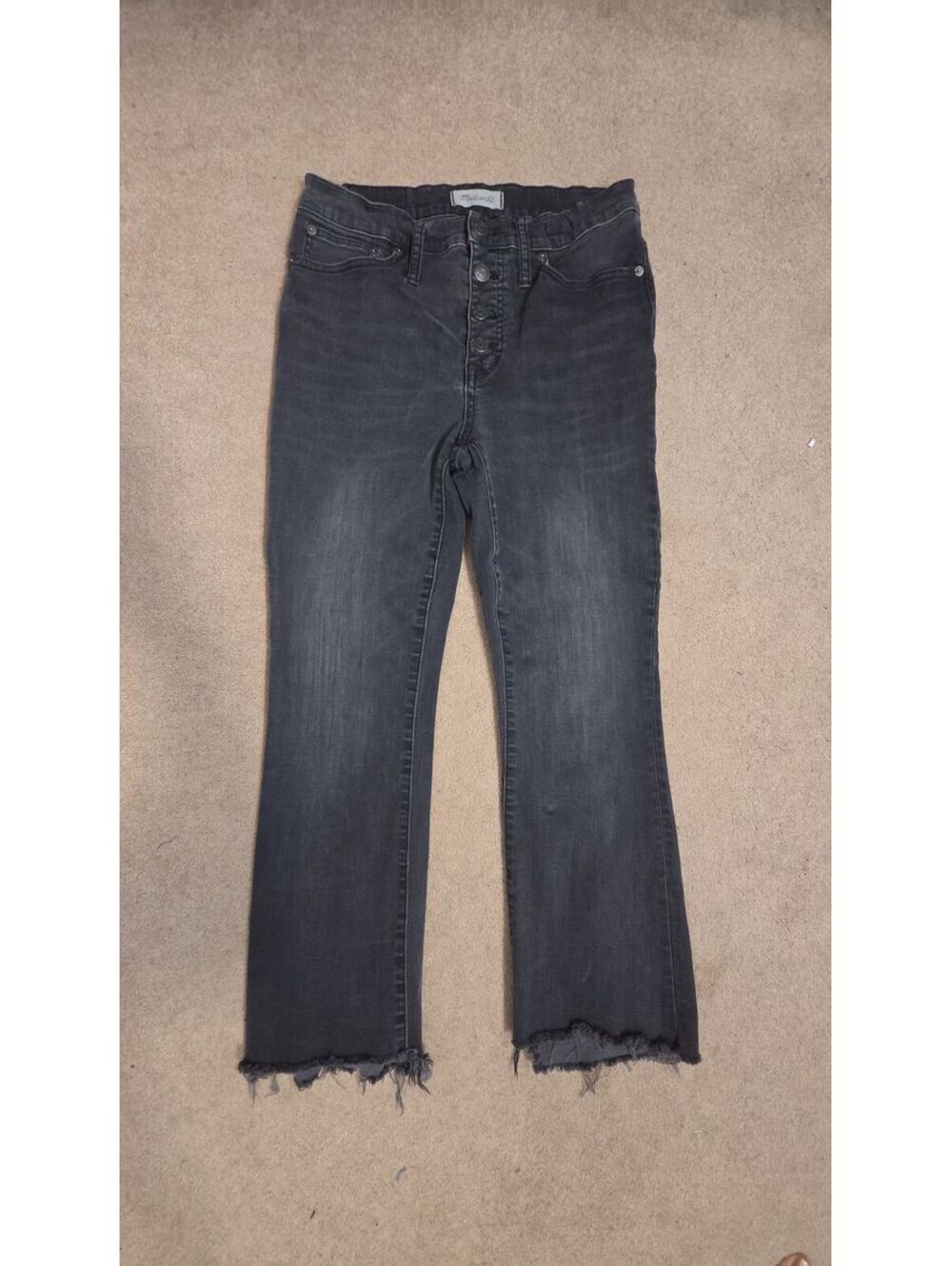 Madewell Button Fly Black Jeans InSeam25"